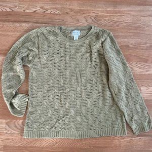 vintage women’s crotchet style sweater size medium